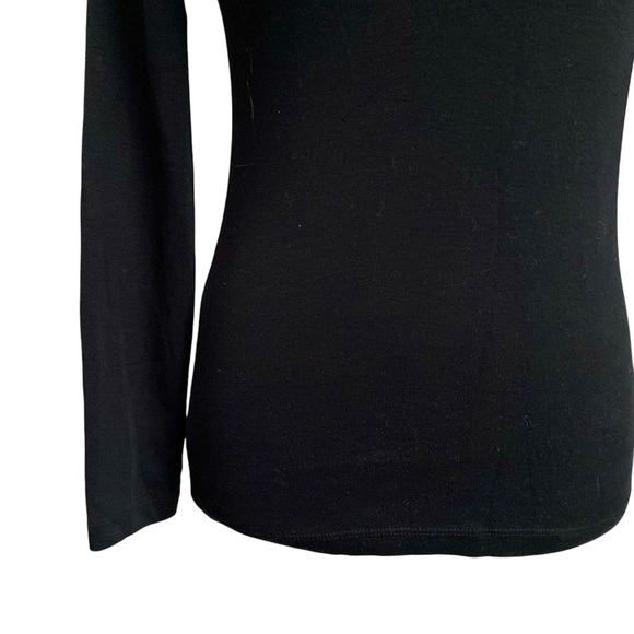 J.Crew Factory Fine Rib Perfect Fit Black Cotton Turtleneck XS Long Sleeve NWT - Picture 3 of 11